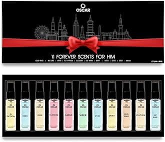 OSCAR Luxury Men Floral Eau De Parfum Liquid Perfume Gift Set Pack Of 11 With Long Lasting Frangrance, 8Ml Each