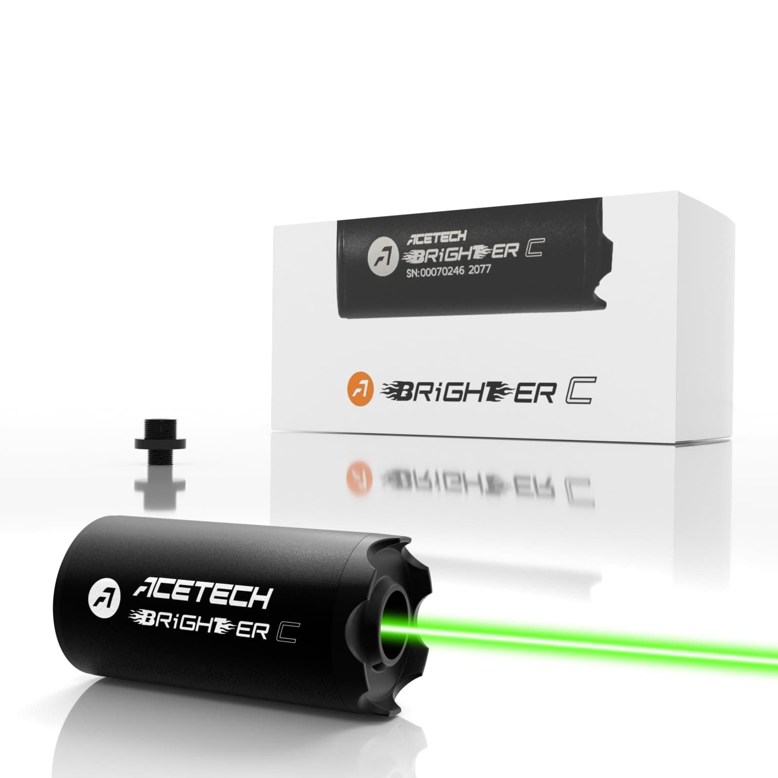 Brighter C Tracer Unit 14mm CCW Negative Thread with M14 to M11 Adapter Compatible with Green and Gel BBs LED Beam and Flare Effect