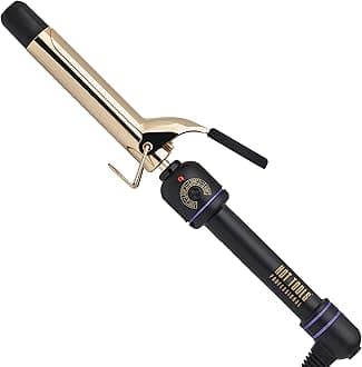 Professional 24K Gold Curling Iron/Wand for Long Lasting Curls, 1 Inch