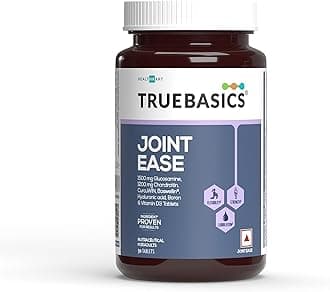 TrueBasicsJoint Ease, with 1500 mg Glucosamine, 1200 mg Chondroitin, Boswellia, Vitamin D3, and Hyaluronic Acid, Joint Support Supplement, for Joint Pain, Bone, and Muscle Strength, 90 Tablets