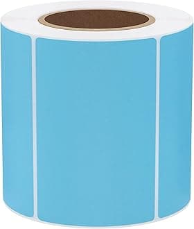 Hybsk 2-1/4 x 1-1/4 inch Color Direct Thermal Labels for Shipping, Barcodes, Address, Compatible with Rollo Label Printer & Zebra Desktop Printers (3"x2", Light Blue)