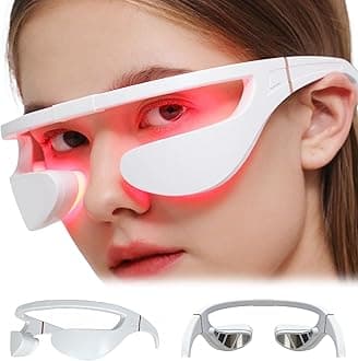 Microcurrent & 880nm Red Light Wrinkle Therapy Glasses,Under-Eye Massager,Used to Treat Eye Wrinkles.LED Eye Perfector (Model: EY-36B)