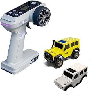 SoloGood LDARC RC Car X43 1:43 Scale RC Racing Car 1/43 4WD Mini Climbing Vehicle Car RTR 2.4G Mini RC Car for Adult RC Car hobbyist(Lemon Yellow)