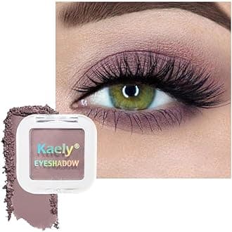 Taupe Single Eyeshadow Makeup, Blendable Neutral Powder Eye Shadow for Older Women, Lavender Plum Purple Mauve Matte Eyeshadow Palette for Green Eyes Pigmented Waterproof, sombras para ojos, 05