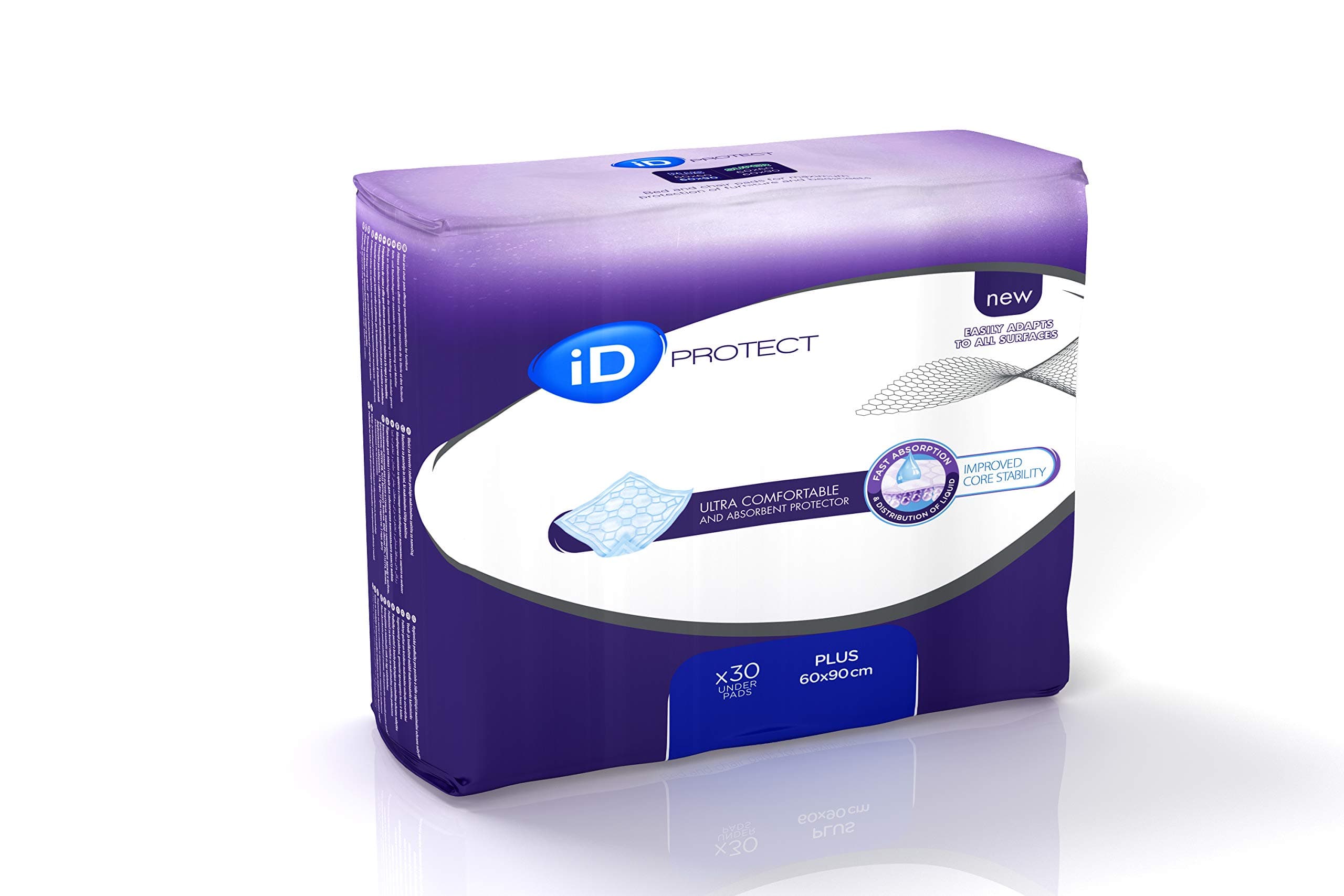 ID Protect Plus Incontinence Bed Pad Protector - 60x90cm (4 Packs)