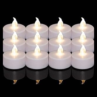 Battery Operated LED Tea Lights:200 Pack LED Flameless Bright Flickering Candles Long Lasting 200+ Hours Electric Candle in Warm White Ideal for Party, Wedding, Birthday, Halloween and Home Decoration
