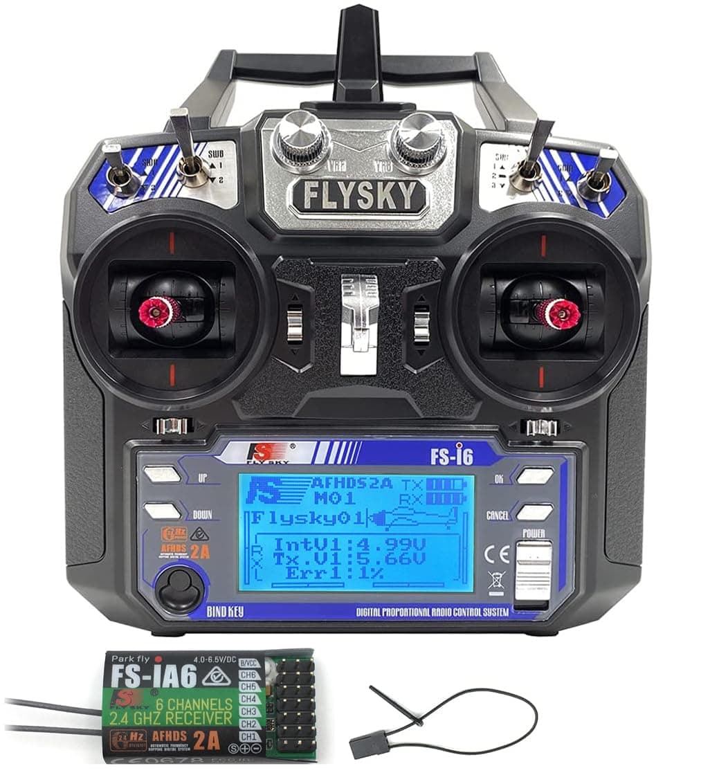 FS-i6 6CH 2.4GHz Radio System RC Transmitter Controller with FS-iA6 Receiver for RC Helicopter Plane Quadcopter Glide(Model_2)