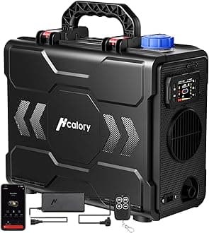 HCALORY 12V Portable Diesel Heater,Toolbox 2 Diesel Air Heater 8KW 6L All-in-One Parking Heater with APP Control Work at Altitude Max 20000 ft for Car Trucks RV and camper