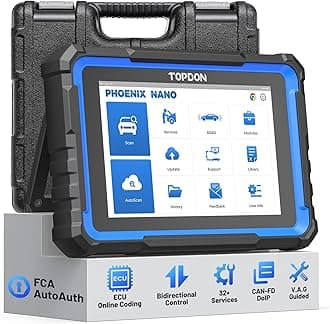 TOPDON Car Diagnostic Scan Tool Phoenix Nano, ECU Coding, All System Diagnostics, Bi-Directional Control, 32+ Reset Services, CAN FD & DoIP, 2 Years Free Updates