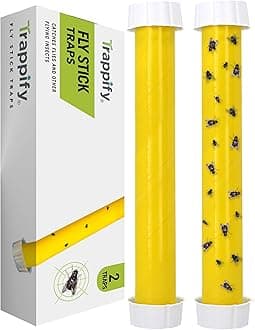 Trappify Hanging Fly Traps Outdoor: Fruit Fly Traps for Indoors | Gnat Trap | Gnat Traps for House Indoor | Fly Trap Indoor - Disposable Sticky Fly Trap for Indoor House Pest Control (2 Pack)