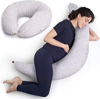 Niimo XXL Pregnancy Pillow & Nursing Pillow - 2022 Double Platinum Winner, 100% Cotton Maternity Pillow Cover, Washable Breast Feeding Pillow Baby Feeding Pillow, Body Pillow Pregnancy Gifts