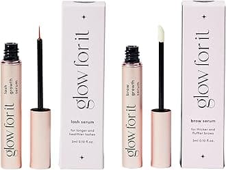 Growth Starter Kit | Lash & Brow Growth Serum | Enhances Eyelash Length & Volume & Eyebrow Thickness & Fullness | Water Based Serum | Natural & Cruelty-Free Formula with Biotin | 3ml x 2