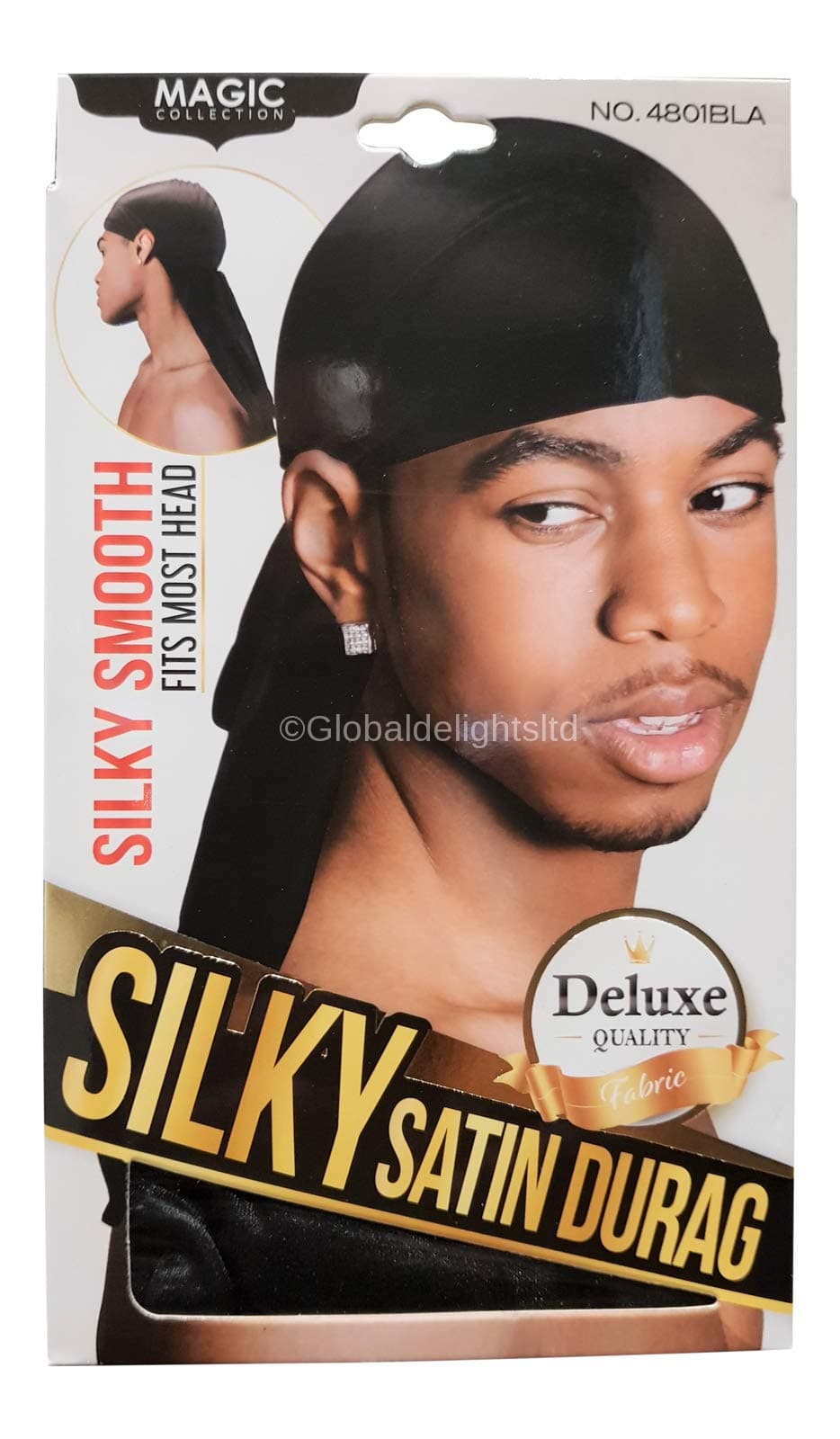 Silky Satin Durag Black 4801