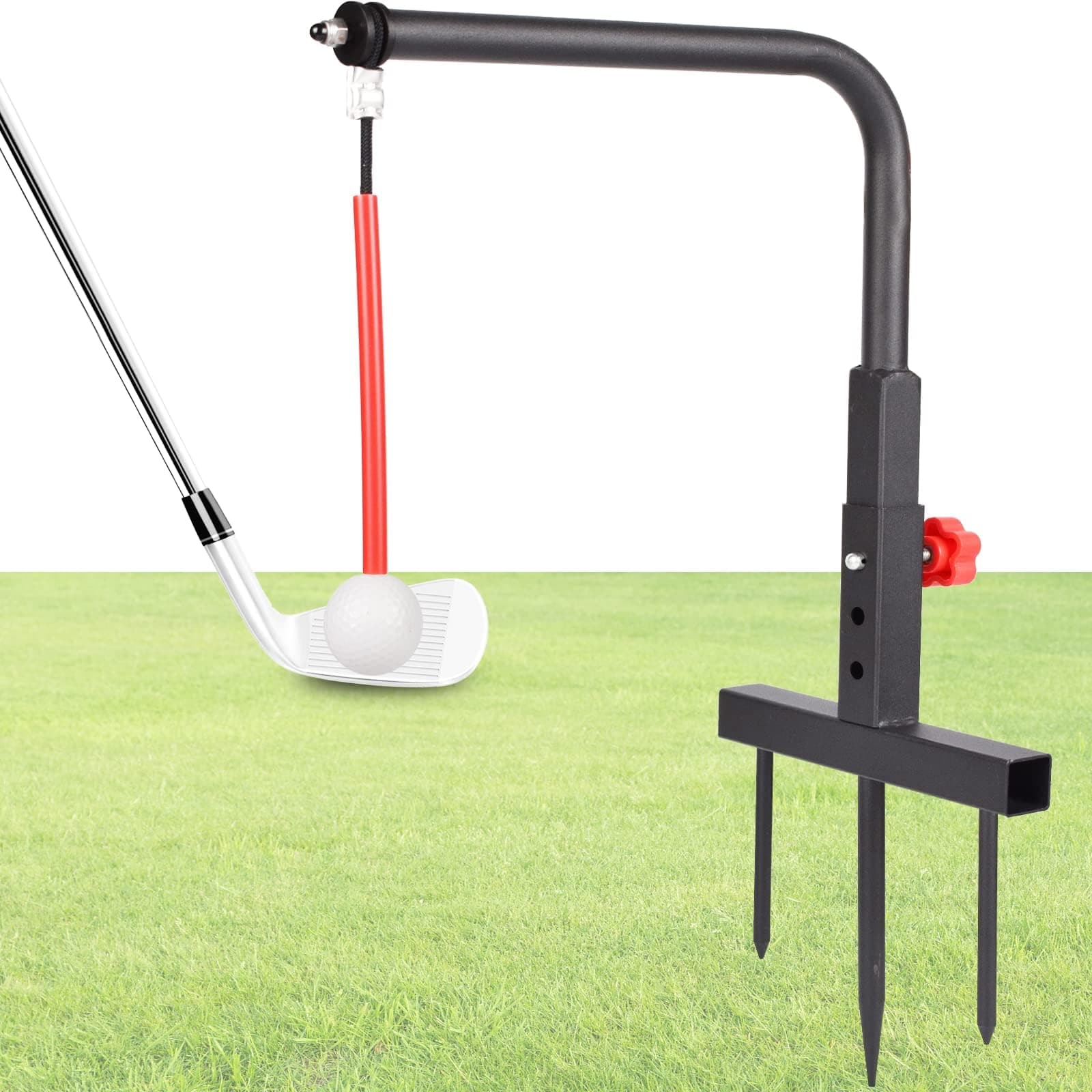 TERRIFI Golf Swing Trainer - Durable Iron Practice Swing Groover, 3 Height Adjustable, Indoor Golf Simulator Accessories, Ideal Swing Aid for Training