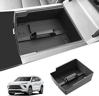 for 2025 2026 Buick Enclave Center Console Organizer for 2025 2026 Buick Enclave (Preferred/Sport Touring/Avenir) ABS Console Tray Buick Enclave 2025 2026 Accessories with Sunglasses Holder