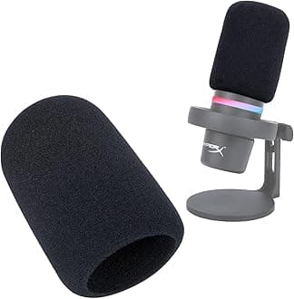 SUNMON HyperX DuoCast Pop Filter Compatible with HyperX Duo Cast Microphone, Mic Windscreen Pop Filter Reduce Noise and Plosives, DuoCast Mic Cover Foam By SUNMON