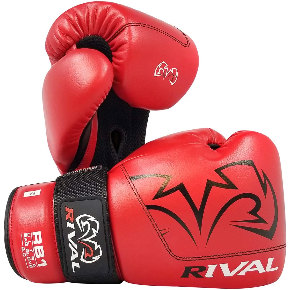 RIVAL Boxing RB1 2.0 Ultra Bag Gloves, Hook and Loop Closure - Super-Resistant Microfiber, High-Density Foam, Breathable Mesh Palm