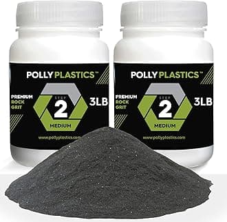 Polly Plastics Rock Tumbler Media Grit Refill, Medium 180/220 Silicon Carbide Grit, Stage 2 for Tumbling Stones (2 Pack) (6 lb.)