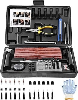 Au Town Tire Repair Kit, 100 Pcs Heavy Duty Tire Plug Kit for Car, Universal Tire Patch kit to Fix Punctures and Plug Flats, tire Repair Plugs Truck, RV, ATV, Tractor, Trailer