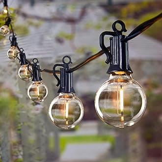 Brightown - LED Outdoor String Lights 150ft with 75 Dimmable Shatterproof Clear Edison Bulbs Waterproof Connectable Hanging for Outdoor Patio Porch Party Christmas Decoration