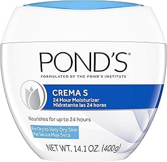 POND'S Crema S Nourishing Face Moisturizer for Women, Skin Care Facial Moisturizer Cream for Dry to Very Dry Skin, Nourishes for up to 24 hours 14.1 oz