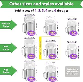 CUSINIUM 10oz Fine Mesh Dredge Shaker - No Color Label