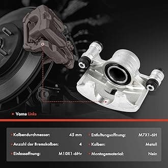 Frankberg Brake Caliper Front Left Ø51mm Compatible with C.orolla Compact E10 C.orolla Liftback E10 C.orolla Liftback E9 C.orolla Compact E9 Replace# 341826