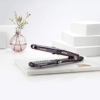 BaByliss Hair Straightener, I Pro 230 Steam - 2000 Watts, Wet and Dry Hair Straightener, Nano Titanium Ceramic Coating, I-Temperature Technology, 360° Surround Steam, Purple - ST395SDE