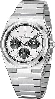 CEYADG Pagani Design Chronograph Watches for Men Analog Wrist Watch, Stainless Steel Quartz Men’s Watch; Sapphire Glass; 40mm