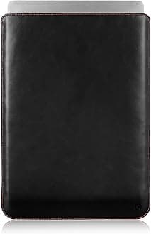 Casemade Real Leather Laptop Sleeve for MacBook Pro & Air Fits 13, 14, 15 & 16 Inch - Genuine Full Grain Leather with Soft Wool Lining (13 inch - MacBook Air M1/M2/M3/M4/M5, Pro 2016-2024, Neo 2026)