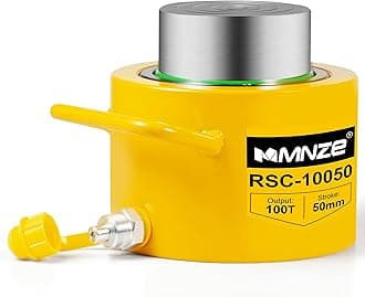 100T 50mm/2" Stroke Hydraulic Cylinder Jack Porta Power Ram Jack Single Acting Lifting Cylinder Retract Automatically for Machinery Ship Bridge Construction