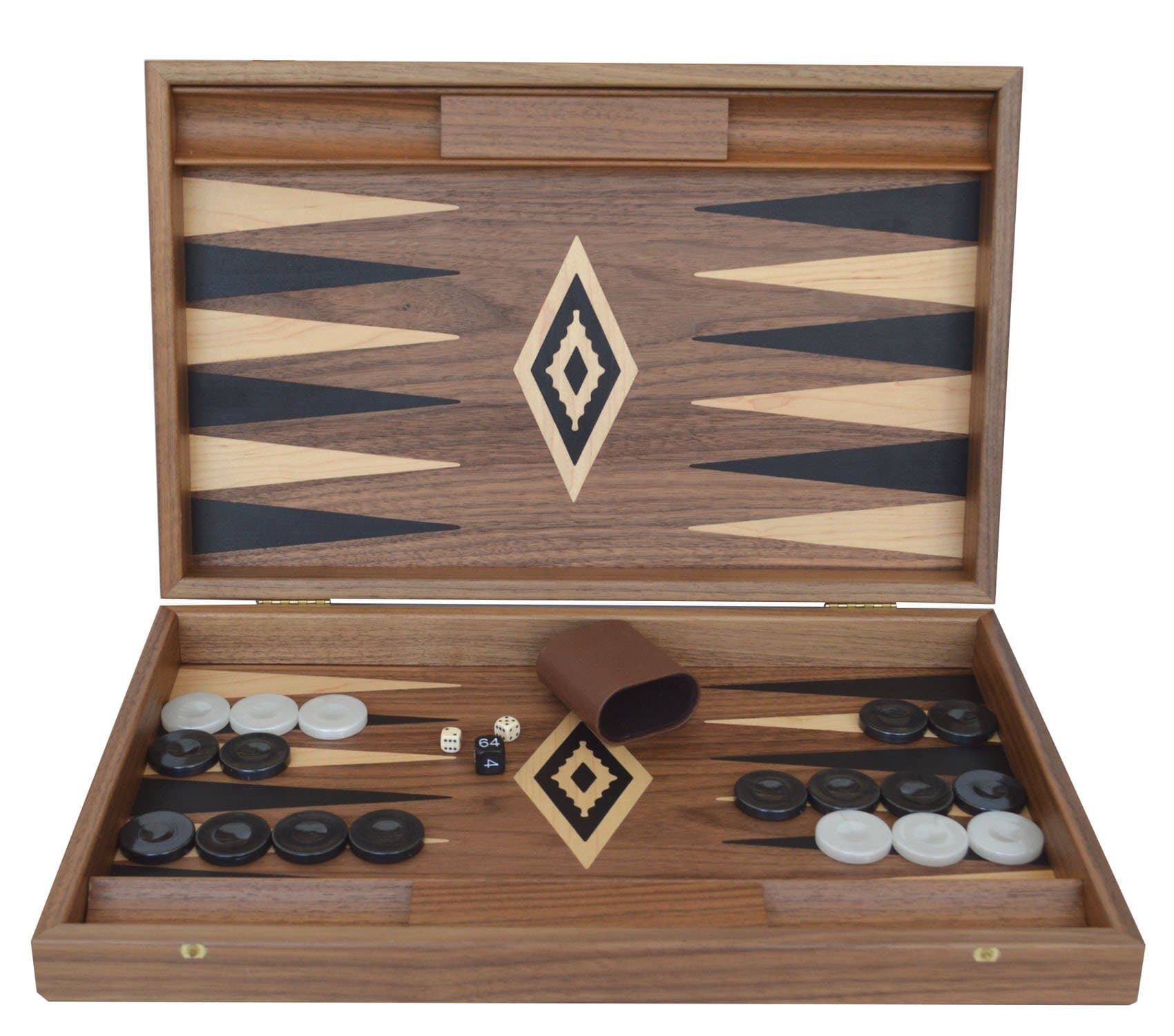 Walnut Backgammon Set - Hand Made in Greece