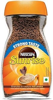 Sunrise Instant Coffee Powder by Nescafe | Strong Taste for the perfect start to your day | Coffee Chicory-Mix | 45g Jar