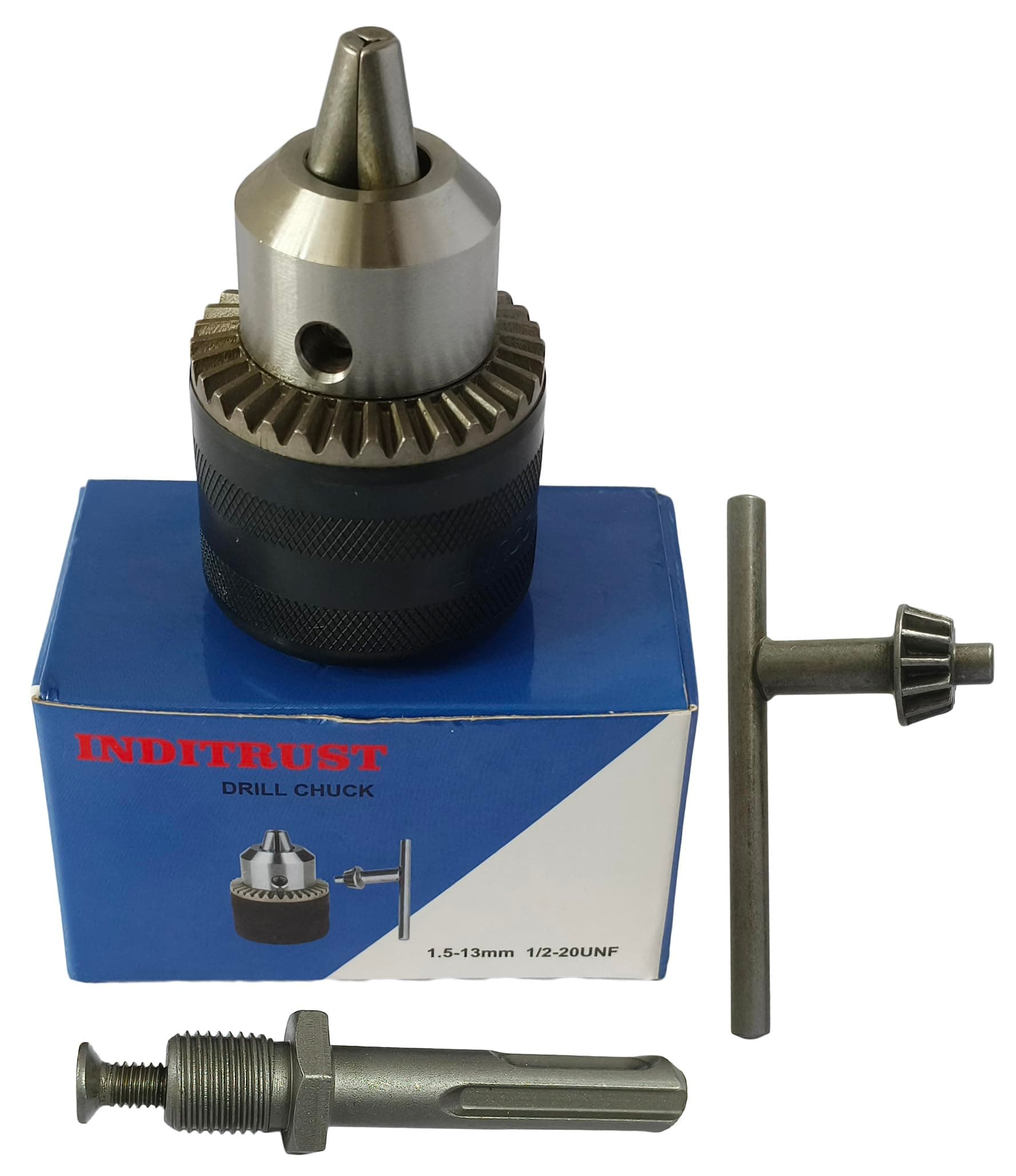Drill chuck 13mm with Key and SDS Plus Adaptor tool set (1/2" 20 UNF)