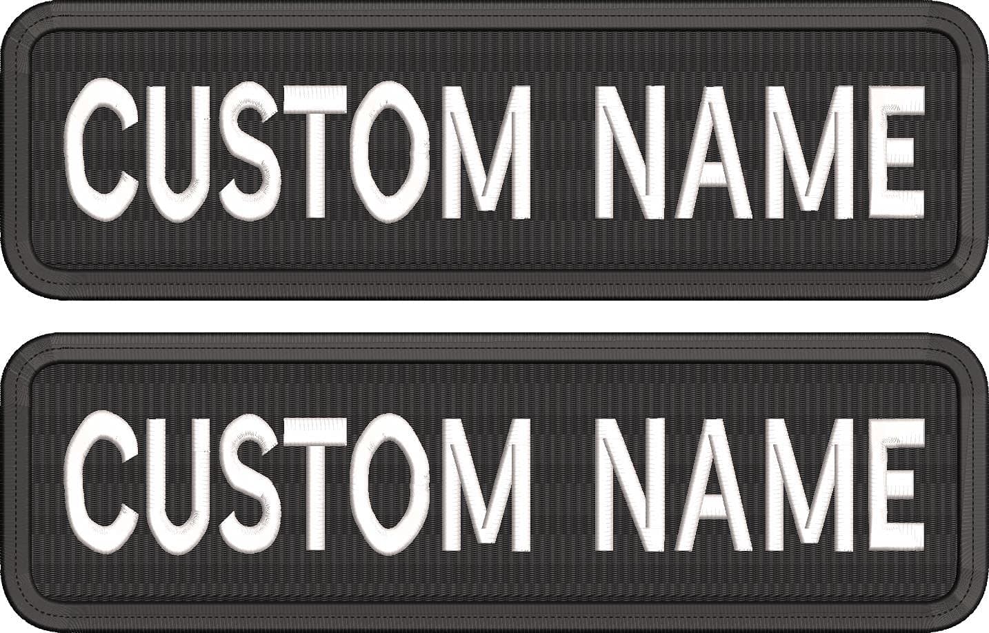 Custom Embroidery Name Patch, 2 pcs Personalized Military Number Tag Customized Logo ID for Multiple Clothing Bag Vest Tag Hook Touch Fasteners Patch (Hook&Loop) 2