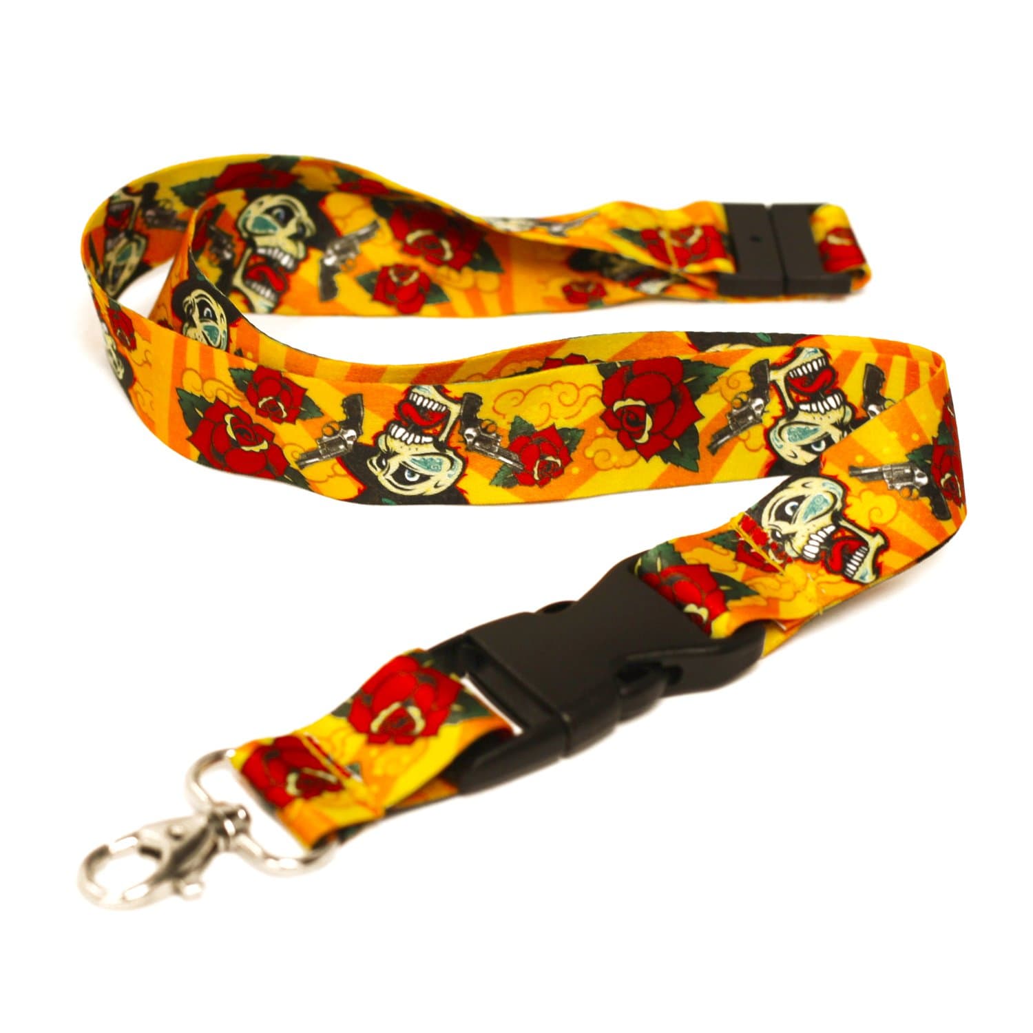 Lanyard Skull & Roses Design