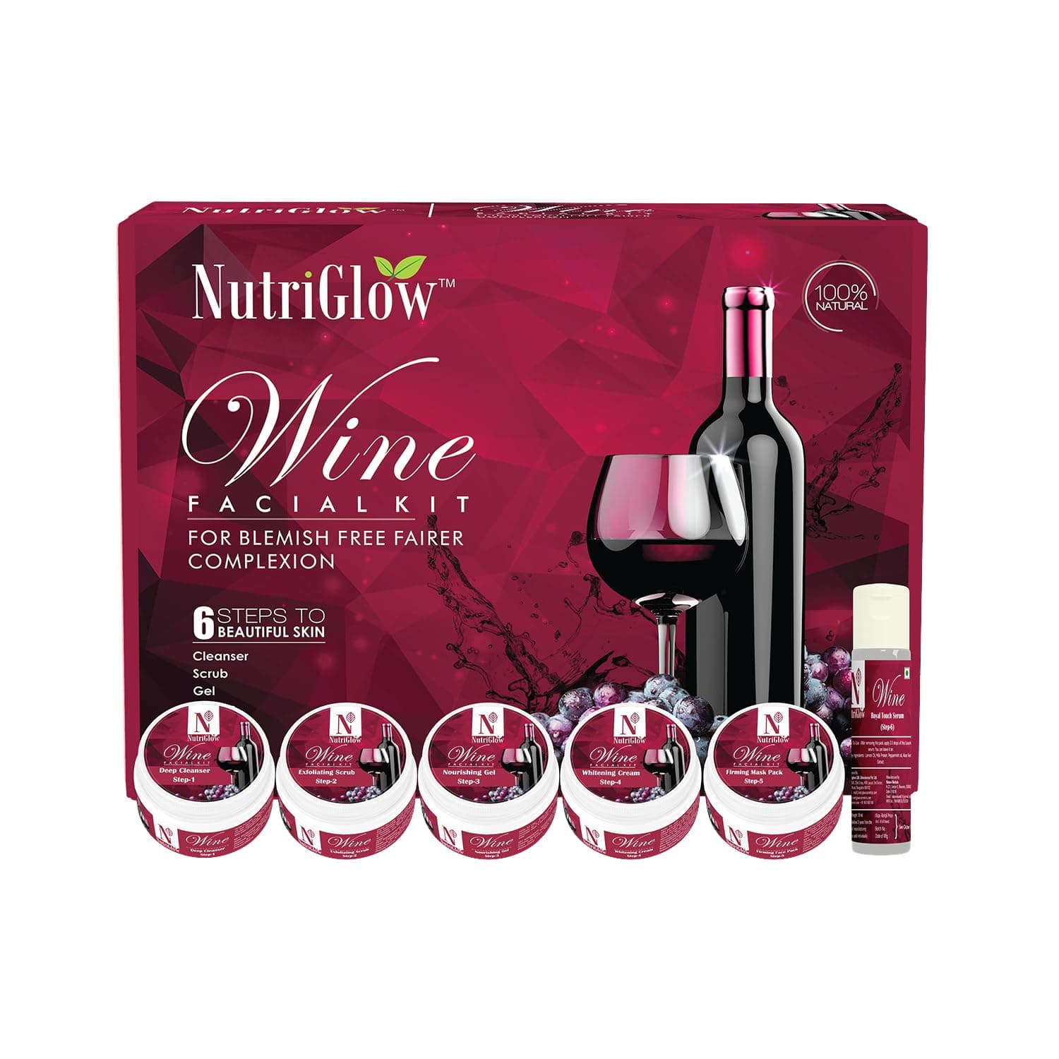 NUTRIGLOW Wine Facial Kit (260g)