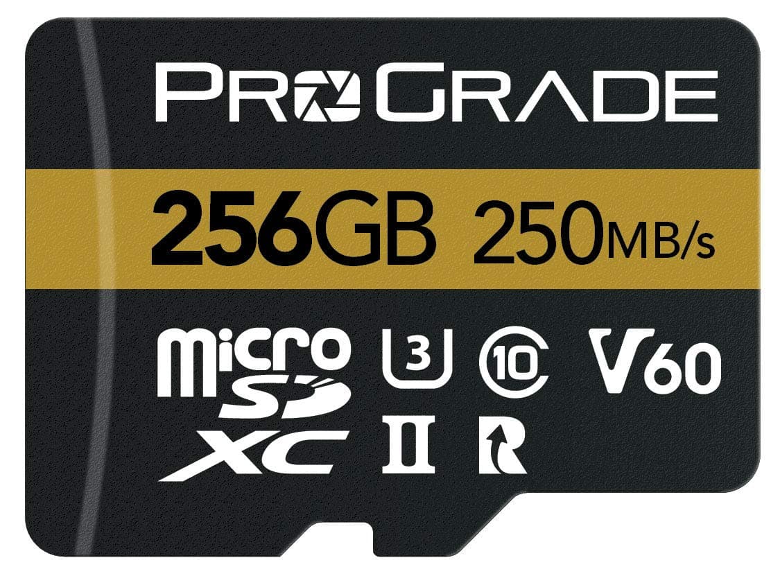 microSD Card V60 (256GB) - Tested to Work with Full-Size SD Card Devices | Up to 250MB/s Read, 130MB/s Write by ProGrade Digital