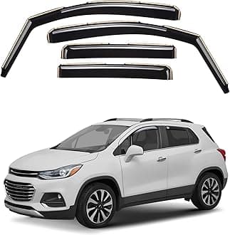 Window Deflectors Smoke Tinted In-Channel Side Window Vent Visor Deflectors Rain Guards Compatible with Buick Encore 2013-2022/Chevrolet (Chevy) Trax 2014-2022 - 4pcs. GW0187