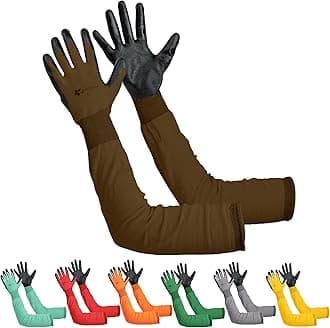 Long Sleeve Gardening Gloves Women and Men - Long Cuff Garden Gloves, Multipurpose Heavy Duty Outdoor and Indoor