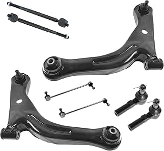 TRQ 8 Piece Kit Control Arm Ball Joint Tie Rod End Sway Bar Link LH RH Set
