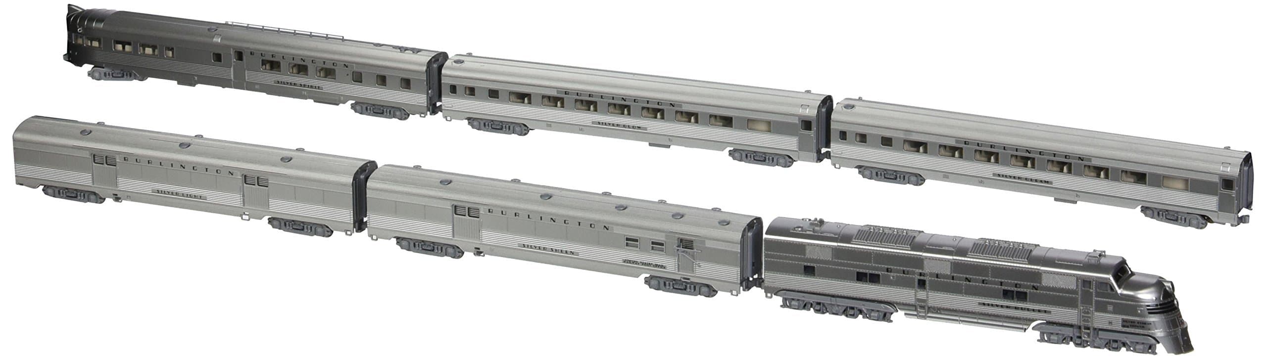 USA Model Train Products CB&Q EMD E5A Silver Streak Zephyr 6 Unit Set, 106-090