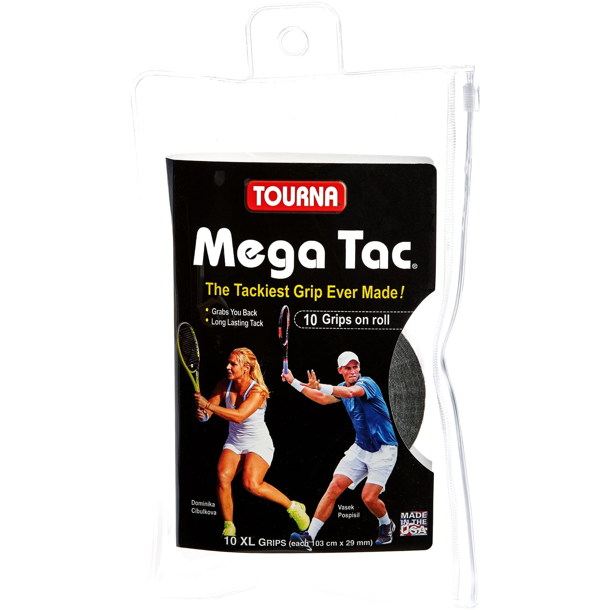 Tourna Mega Tac Extra Tacky Overgrip, 10-Pack