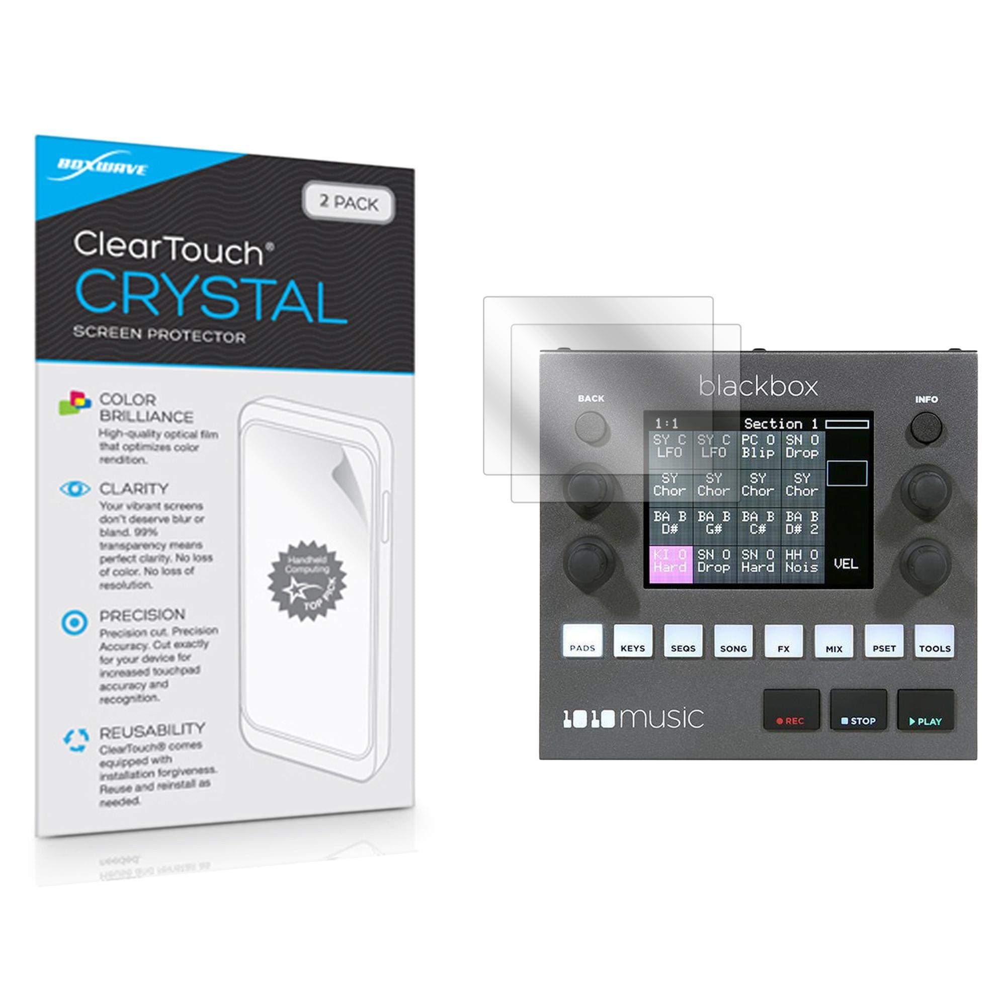 Screen Protector Compatible with 1010music Blackbox - ClearTouch Crystal (2-Pack), HD Film Skin - Shields from Scratches
