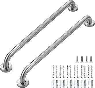 Grab Bars for Shower, 2 Pack 24-Inch Anti Slip Shower Handles for Elderly, Safety Shower Grab Bar, Stainless Steel Handicap Grab Bars for Bathroom,Toilet (Brushed Nickel, 1" Diameter)