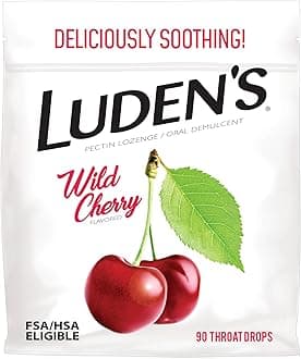 Wild Cherry Cough Throat Drops | Soothes Your Throat & Tastes Great | 90 Drops | 1 Bag