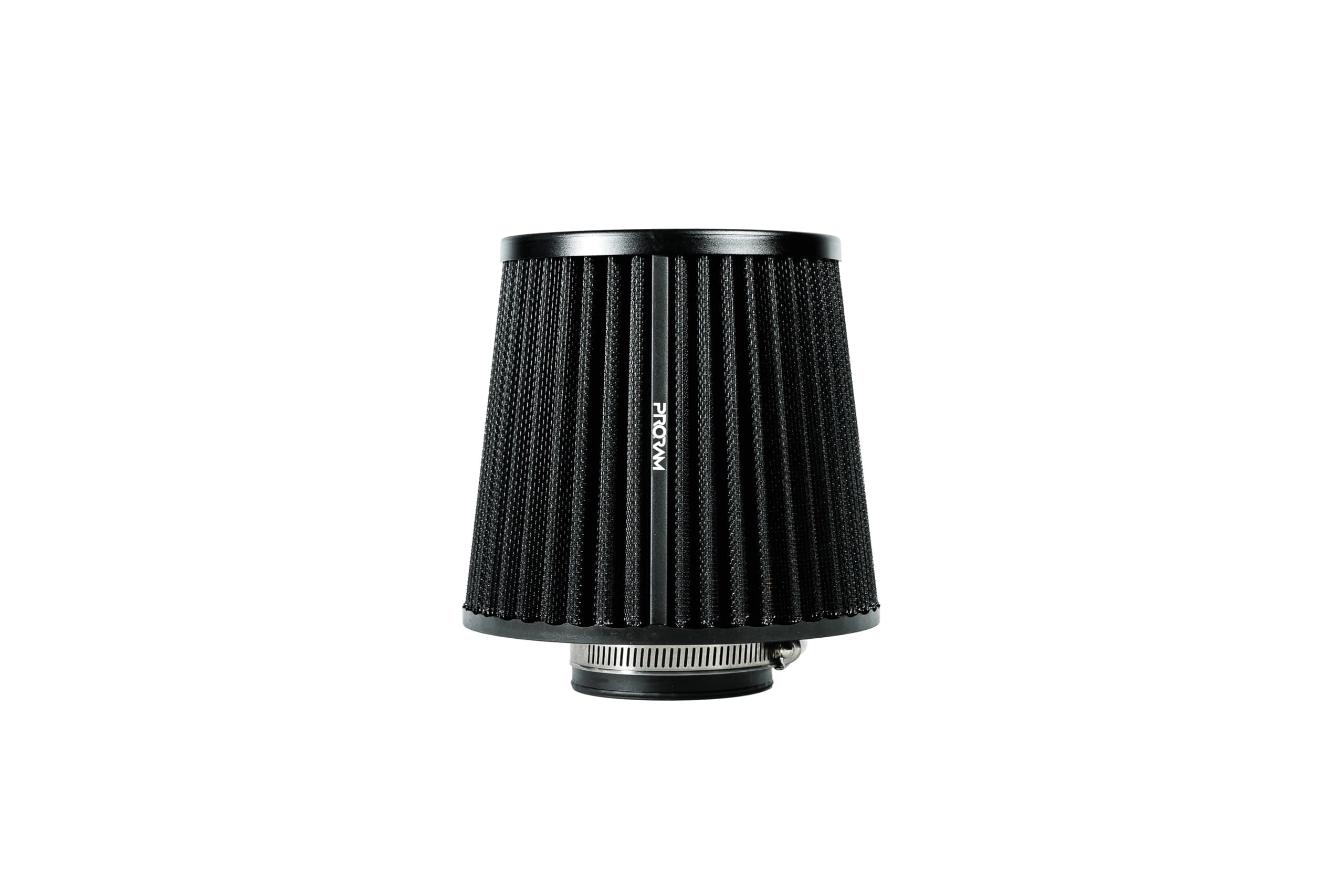 PRORAM Universal 80mm ID Neck Performance High Flow Induction Cone Air Filter, Black