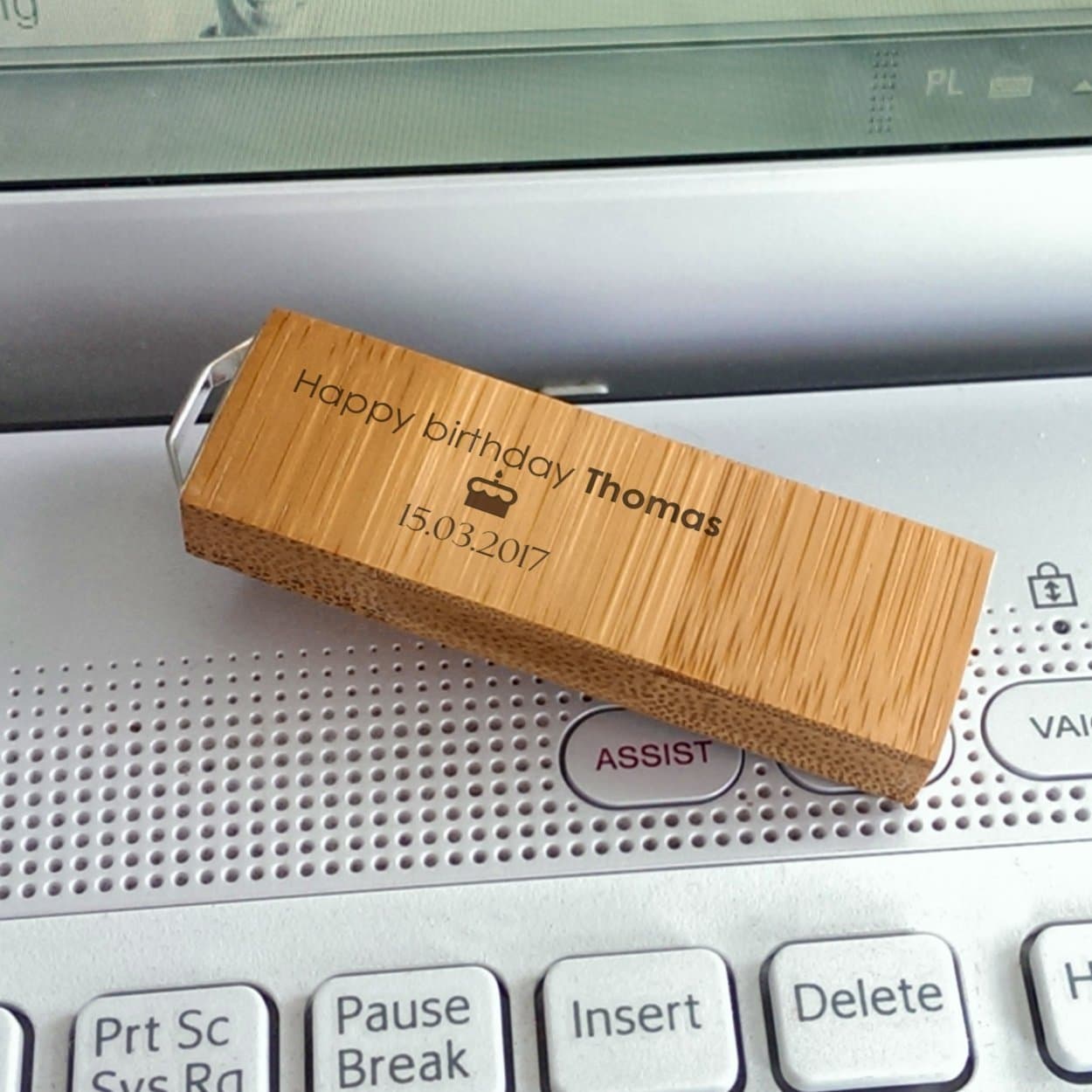 Bamboo usb flash drive 3.0 8~64GB - engraved usb - Personalized usb - Custom usb - usb gifts - Memory Stick - USB Stic - wood flash drive - Back to School - Handmade by ZaNa Design