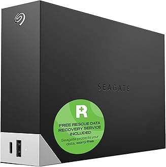 Seagate One Touch Hub 20TB, External Hard Drive Desktop HDD, USB-C & USB 3.0 port, for Computer Desktop Workstation PC Laptop Mac (STLC20000400)