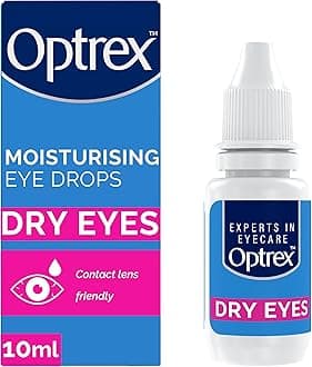 10 ml Moisturising Eye Drops: Contact Lens Safe, Relieves Irritation, Soothes Inflammation, Hydrates, Provides Comfort for Dry and Sensitive Eyes